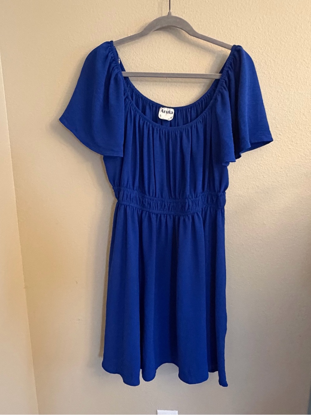 ARULA Electric Blue Off-Shoulder Top- Size X (XL)